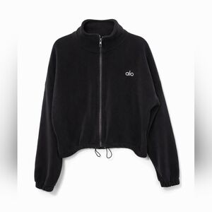 Alo Polar Fleece Full Zip - Navy Blue - Size Large